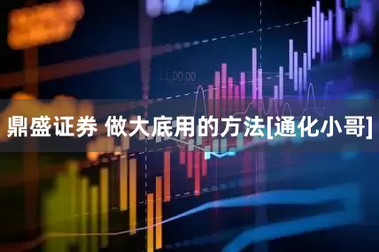 鼎盛证券 做大底用的方法[通化小哥]