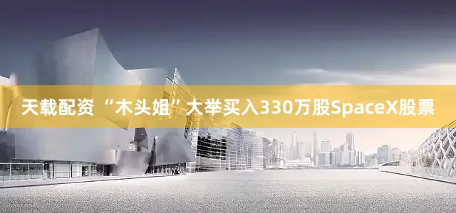 天载配资 “木头姐”大举买入330万股SpaceX股票